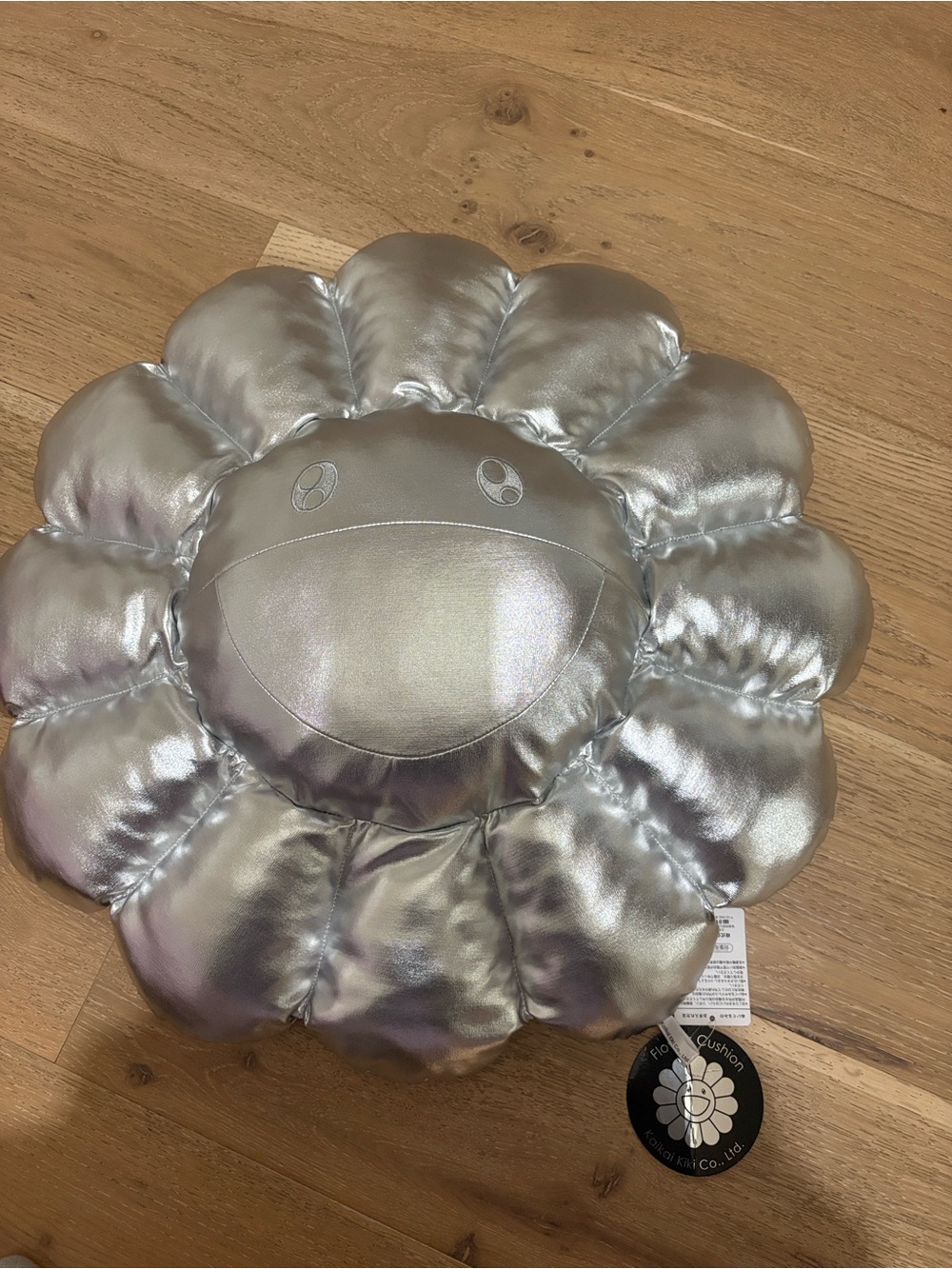 Kaikai Kiki Silver Accent Pillow - Decorative Home Cushion